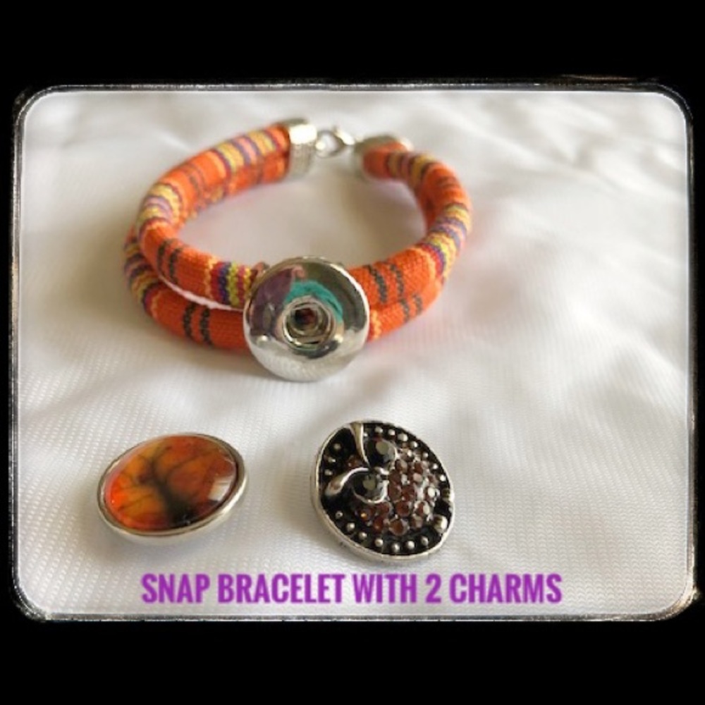 🆕✅ NOOSA STYLE BRACELET WITH 2 SNAPS - Picture 1 of 4